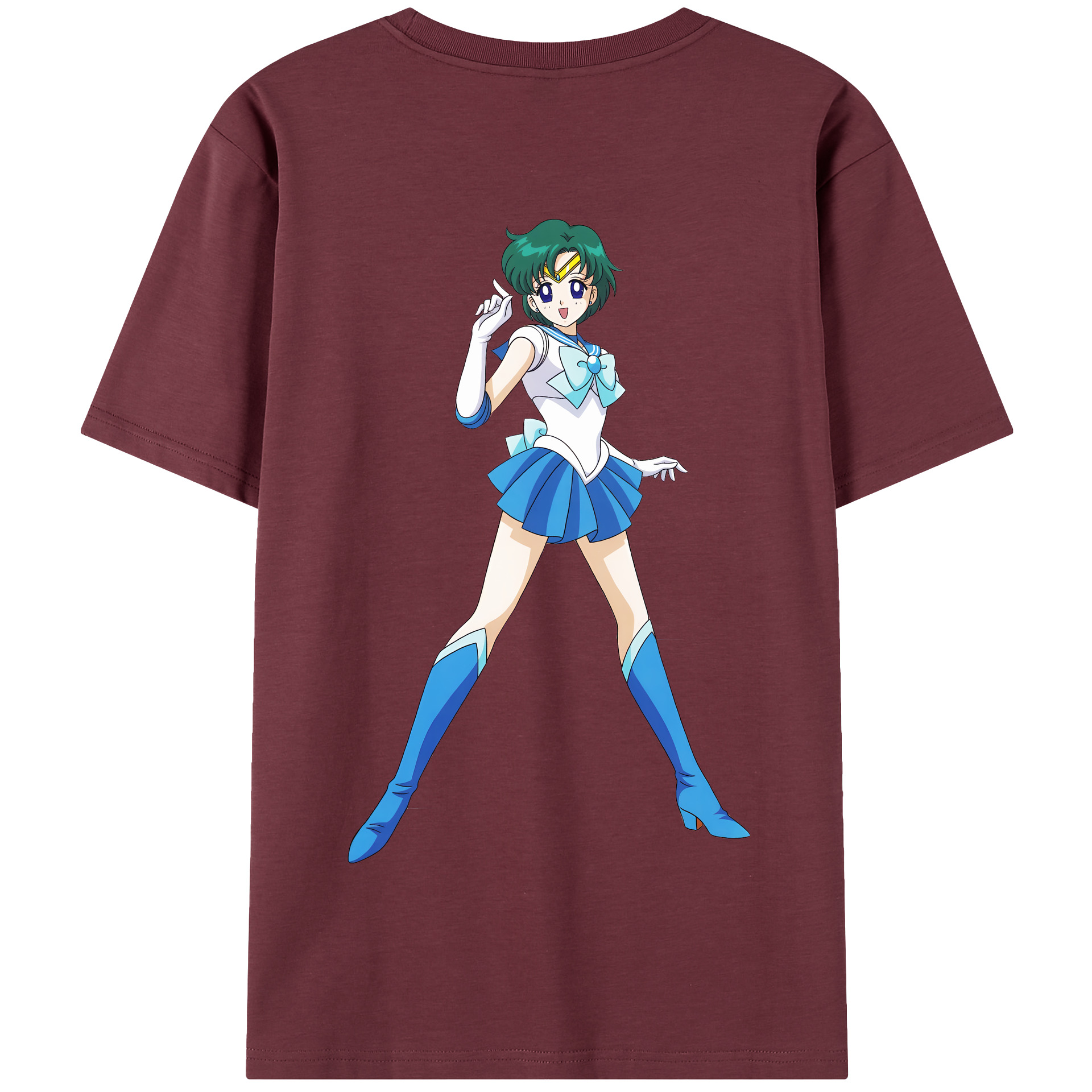 （画像用） 美少女戦士セーラームーン 海王 みちる（かいおう みちる） Sailor Moon Kaiou Michiru 綿100％半袖Tシャツ（背面プリント）
